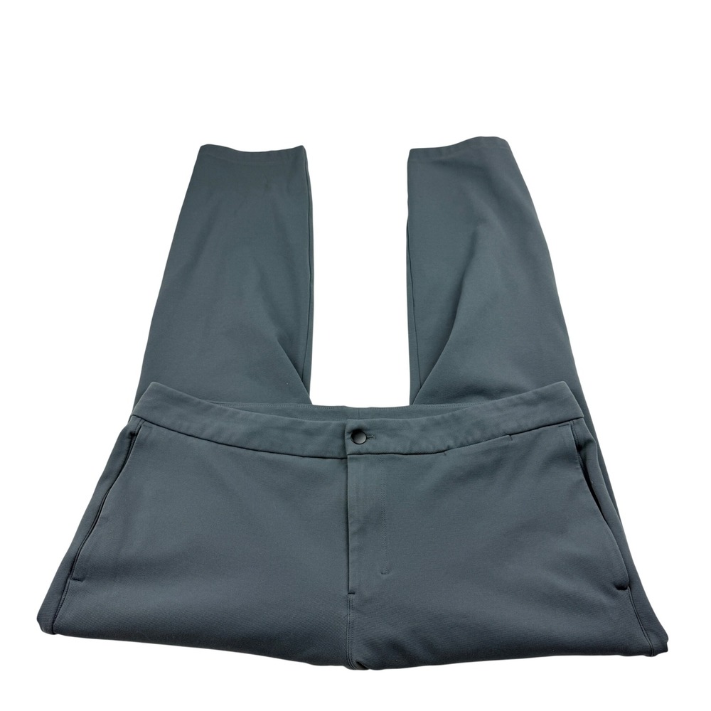 Lululemon Mens Commission Chino Pants Gray Blue Stretch Drawstring Waist 38x30